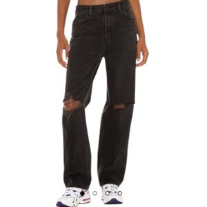 GRLFRND Men's Charcoal Distressed Jeans